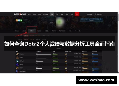 如何查询Dota2个人战绩与数据分析工具全面指南