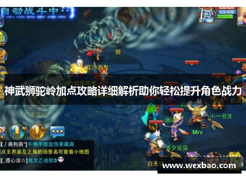 神武狮驼岭加点攻略详细解析助你轻松提升角色战力